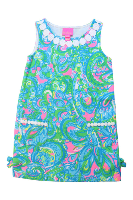 A Multicolour Sleeveless Dresses from Lilly Pulitzer in size 5T for girl. (Front View)