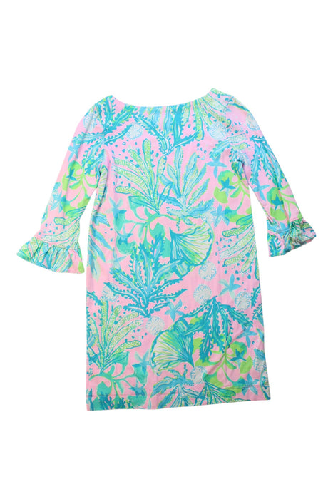 A Multicolour Long Sleeve Dresses from Lilly Pulitzer in size 7Y for girl. (Back View)