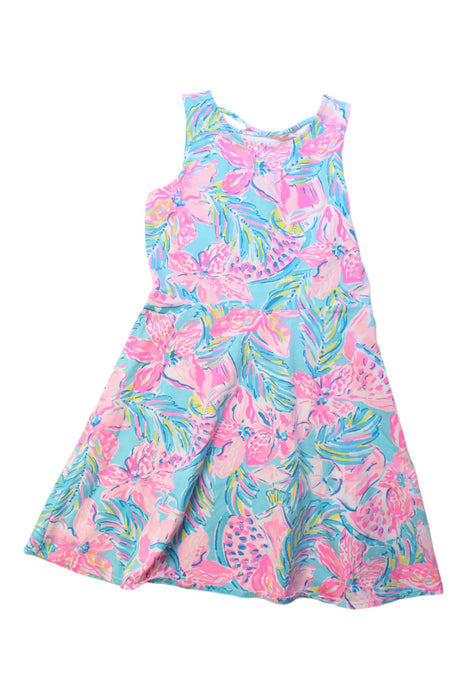 A Multicolour Sleeveless Dresses from Lilly Pulitzer in size 8Y for girl. (Front View)