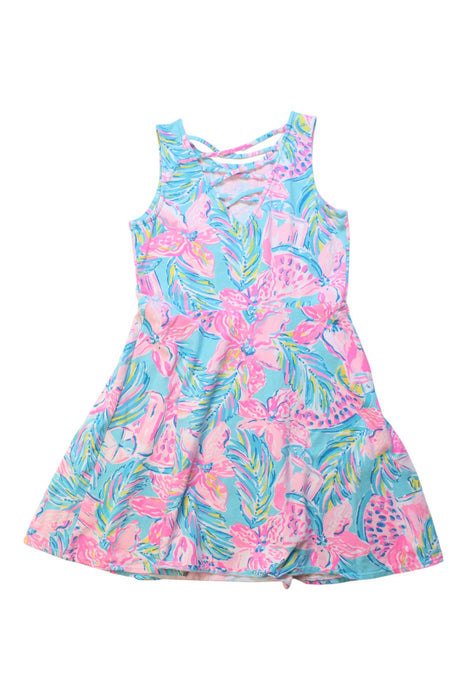 A Multicolour Sleeveless Dresses from Lilly Pulitzer in size 8Y for girl. (Back View)