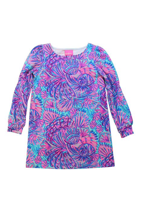 A Multicolour Long Sleeve Dresses from Lilly Pulitzer in size 5T for girl. (Front View)