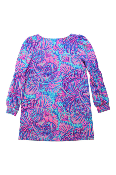 A Multicolour Long Sleeve Dresses from Lilly Pulitzer in size 5T for girl. (Back View)