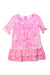 A Pink Short Sleeve Dresses from Lilly Pulitzer in size 7Y for girl. (Front View)