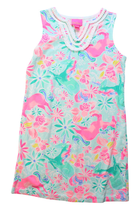 A Multicolour Sleeveless Dresses from Lilly Pulitzer in size 8Y for girl. (Front View)