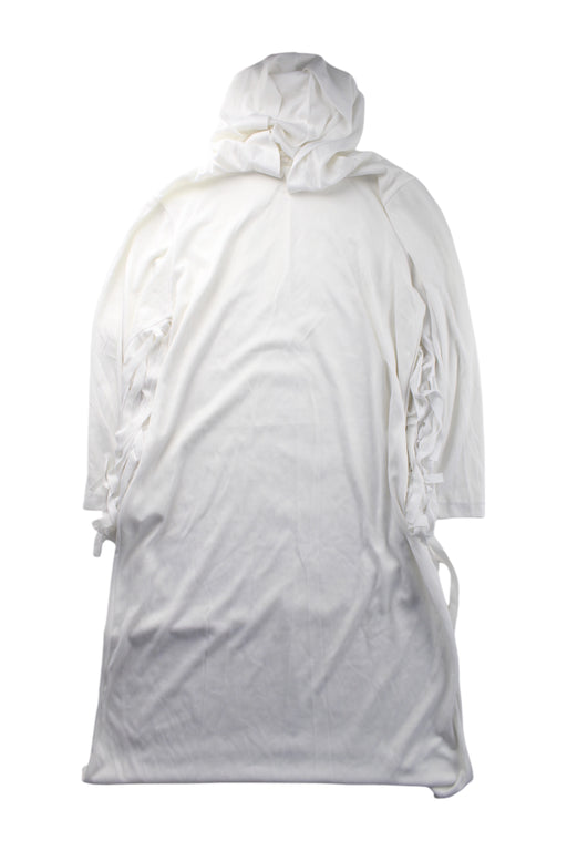 A White Bathrobes from Retykle in size 12Y for neutral. (Front View)