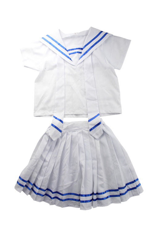 A White Skirt Sets from Retykle in size 10Y for girl. (Front View)