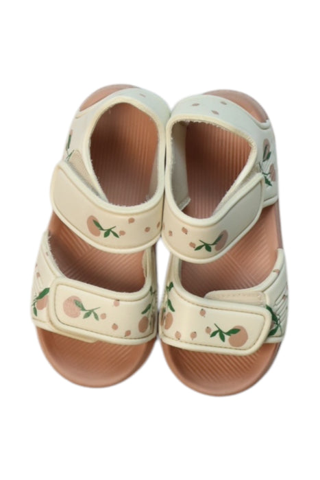 A Peach Sandals from Liewood in size 4T for girl. (Back View)