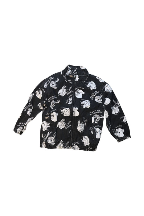 A Black-White Rain Jackets from Molo in size 2T for boy. (Front View)