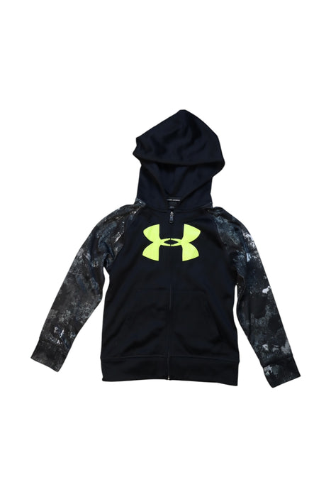 A Black Hooded Sweatshirts from Under Armour in size 6T for boy. (Front View)