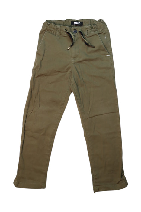 A Green Casual Pants from Molo in size 7Y for boy. (Front View)