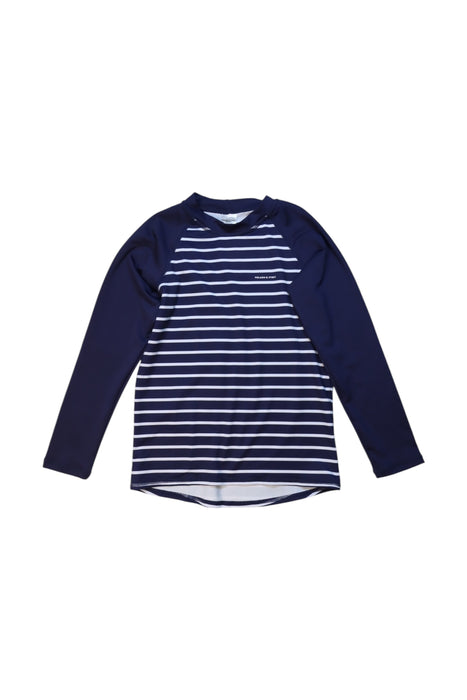 A Navy Rash Guards from Polarn O. Pyret in size 8Y for girl. (Front View)