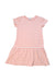 A Pink-White Short Sleeve Dresses from Polarn O. Pyret in size 6T for girl. (Front View)