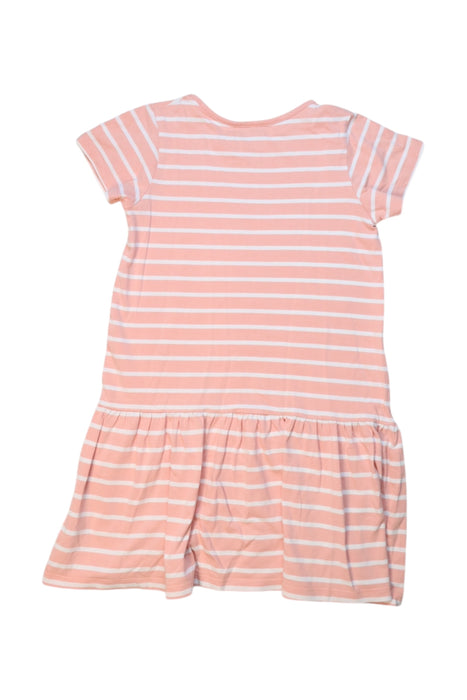 A Pink Short Sleeve Dresses from Polarn O. Pyret in size 6T for girl. (Back View)