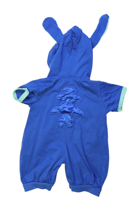 A Blue Short Sleeve Rompers from Retykle in size 2T for neutral. (Back View)