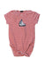 A Red-White Short Sleeve Bodysuits from Jim Thompson in size 3-6M for girl. (Front View)