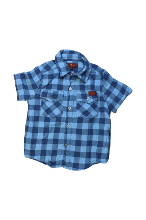 A Blue Short Sleeve Shirts from 7 For All Mankind in size 2T for boy. (Front View)