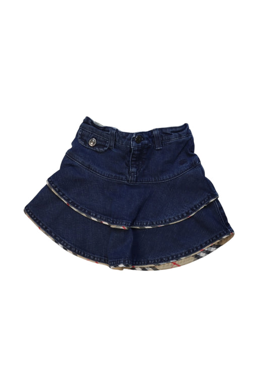 A Navy Short Skirts from Burberry in size 4T for girl. (Front View)