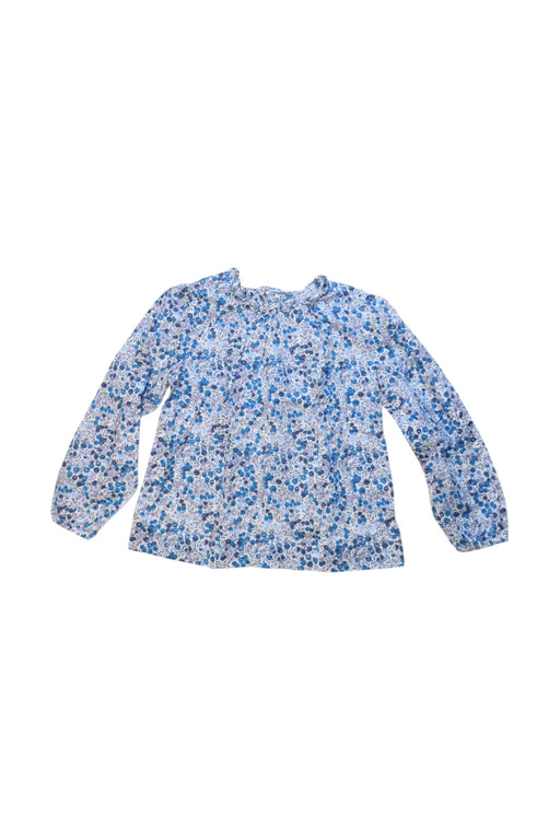 A Blue Long Sleeve Tops from Jacadi in size 6T for girl. (Front View)