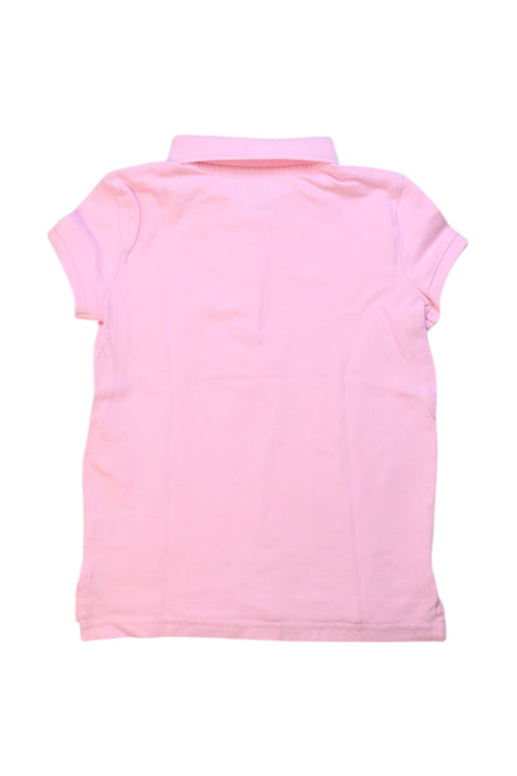 A Pink Short Sleeve Polos from Polo Ralph Lauren in size 6T for girl. (Back View)