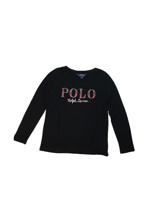 A Black Long Sleeve Tops from Polo Ralph Lauren in size 6T for girl. (Front View)