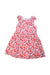 A Red Sleeveless Dresses from Jacadi in size 6T for girl. (Front View)