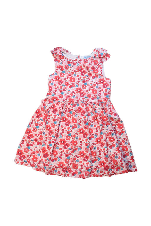 A Red Sleeveless Dresses from Jacadi in size 6T for girl. (Front View)