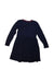 A Navy Long Sleeve Dresses from Jacadi in size 6T for girl. (Back View)