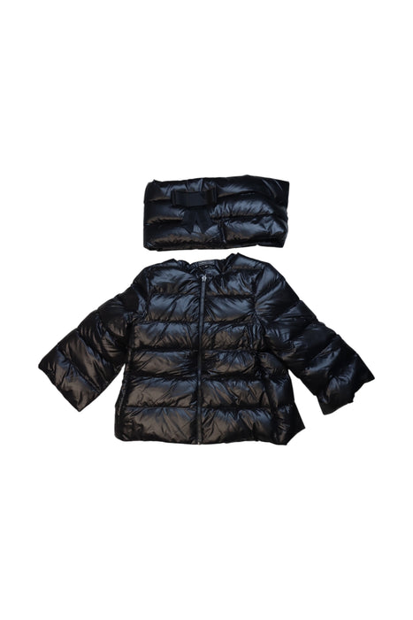 A Black Puffer/Quilted Coats & Outerwear from Nicholas & Bears in size 8Y for girl. (Front View)