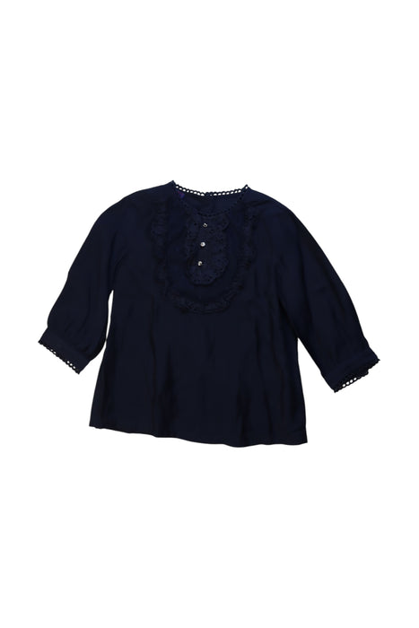 A Navy Long Sleeve Tops from Nicholas & Bears in size 6T for girl. (Front View)