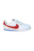 A White Sneakers from Nike in size 6T for boy. (Front View)