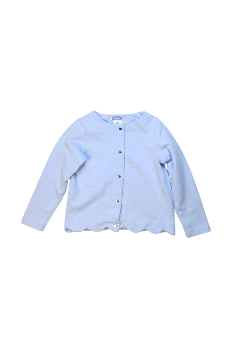 A Blue Cardigans from Jacadi in size 6T for girl. (Front View)