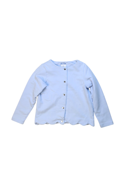 A Blue Cardigans from Jacadi in size 6T for girl. (Front View)