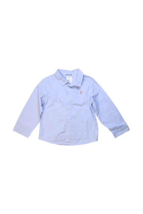 A Blue Long Sleeve Shirts from Jacadi in size 2T for girl. (Front View)