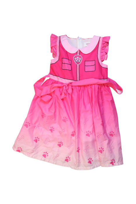 A Pink Sleeveless Dresses from Retykle in size 4T for girl. (Front View)