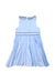 A Blue Sleeveless Dresses from Jacadi in size 5T for girl. (Back View)