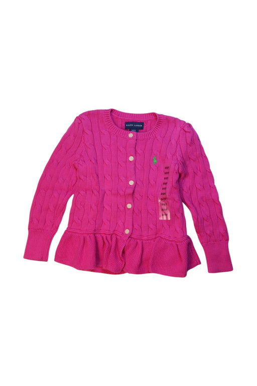 A Pink Cardigans from Ralph Lauren in size 2T for girl. (Front View)