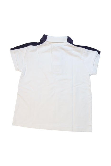 A White Short Sleeve Polos from Jacadi in size 3T for boy. (Back View)