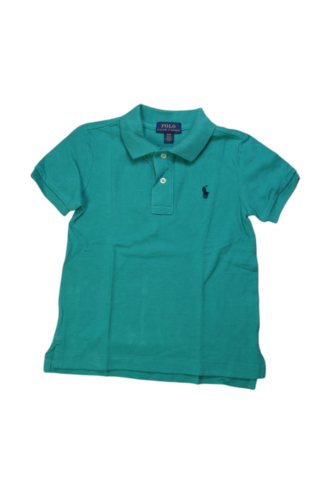 A Teal Short Sleeve Polos from Polo Ralph Lauren in size 3T for boy. (Front View)