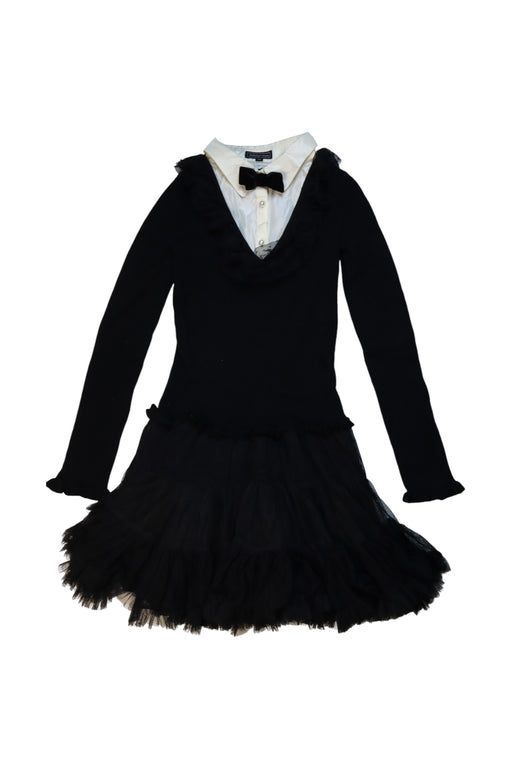 A Black Long Sleeve Dresses from Nicholas & Bears in size 10Y for girl. (Front View)