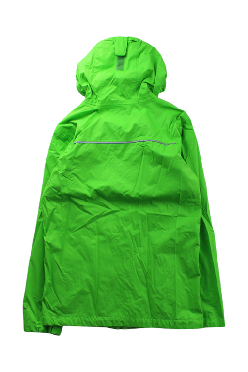 A Green Rain Jackets from Columbia in size 10Y for neutral. (Back View)