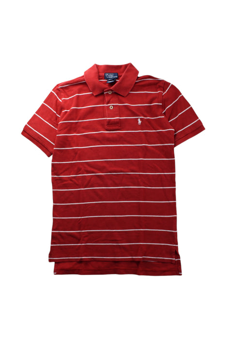 A Red Short Sleeve Polos from Polo Ralph Lauren in size 12Y for boy. (Front View)