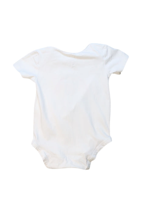 A White Short Sleeve Bodysuits from The Wee Bean in size 12-18M for girl. (Back View)