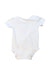 A White Short Sleeve Bodysuits from The Wee Bean in size 12-18M for girl. (Back View)