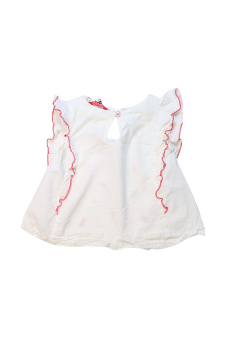 A White Short Sleeve Tops from Joules in size 2T for girl. (Back View)