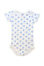 A White Short Sleeve Bodysuits from Petit Bateau in size 3T for girl. (Front View)