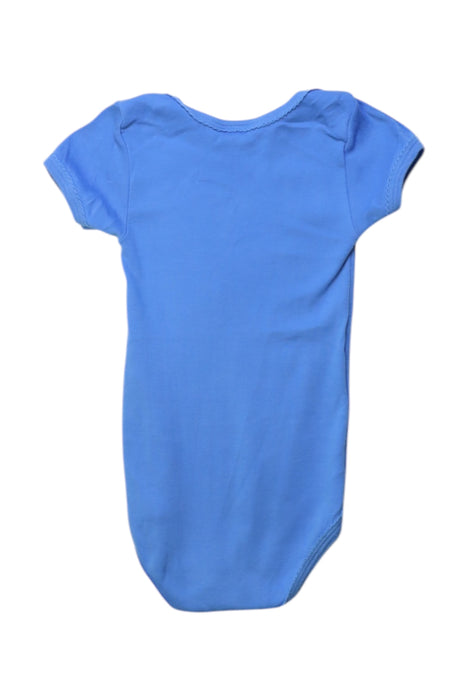 A Blue Short Sleeve Bodysuits from Petit Bateau in size 3T for girl. (Back View)