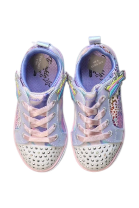 A Multicolour Sneakers from Skechers in size 3T for girl. (Back View)