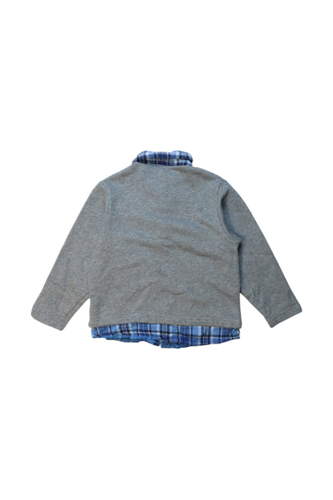 A Grey-Blue Long Sleeve Shirts from Chickeeduck in size 2T for boy. (Back View)