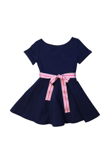 A Navy Short Sleeve Dresses from Polo Ralph Lauren in size 3T for girl. (Front View)