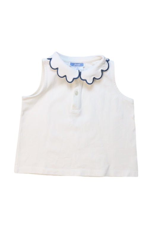 A White Sleeveless Tops from Jacadi in size 3T for girl. (Front View)